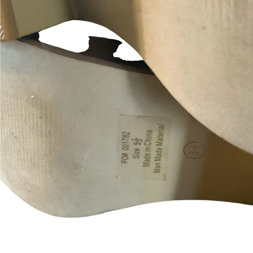 Faux Suede Boots Zip up fur lined  knee high - brown size 5 1/2 - Picture 6 of 6